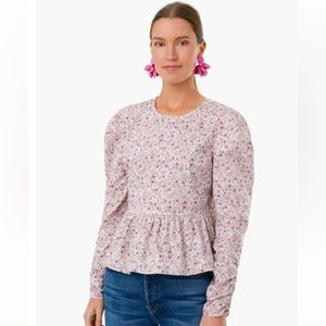 Tuckernuck Hyacinth House Pink Floral Mia Blouse